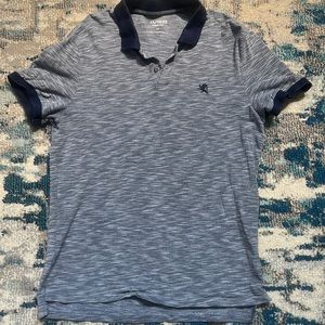 Blue express pique polo shirt